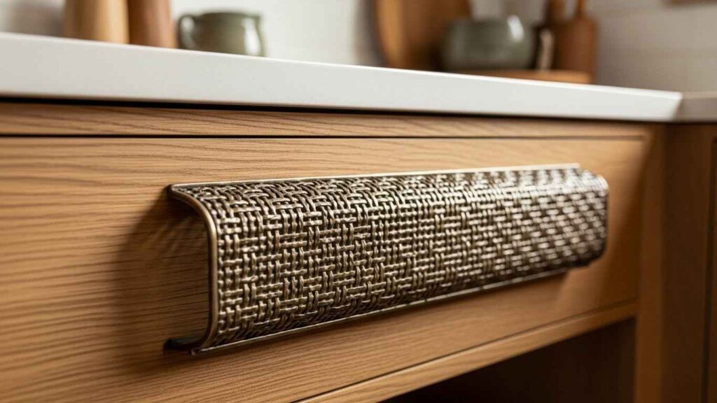 Woven Metal Pulls for Textural Interest