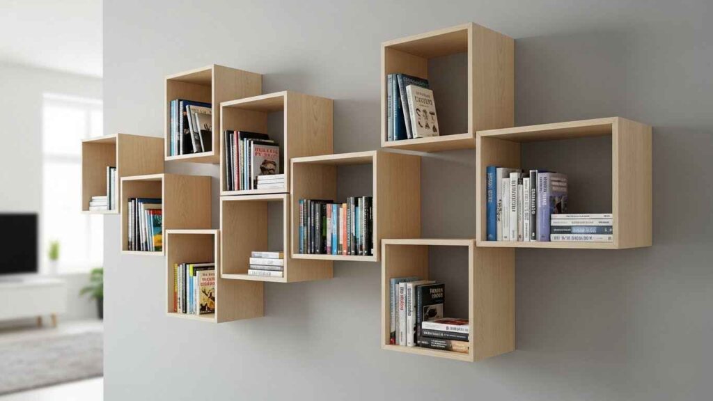 Floating Cube Shelving Units