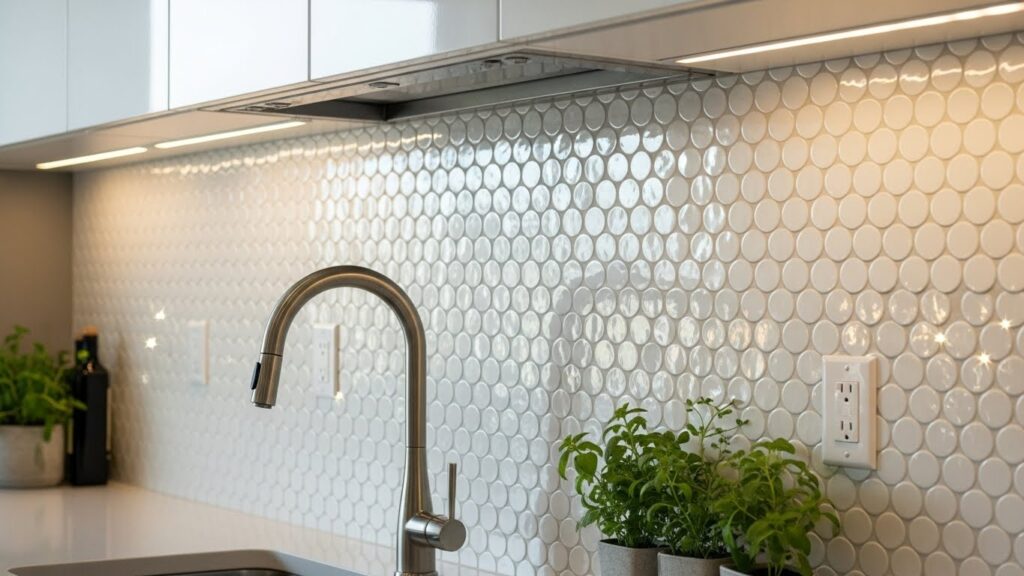 Glossy Penny Round Mosaics