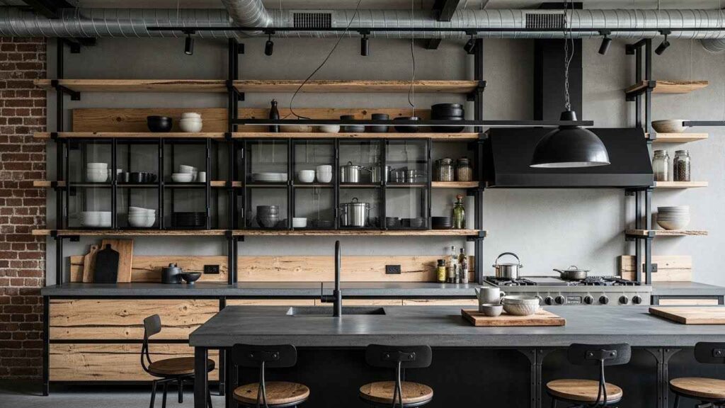 Industrial Chic with Metal & Wood