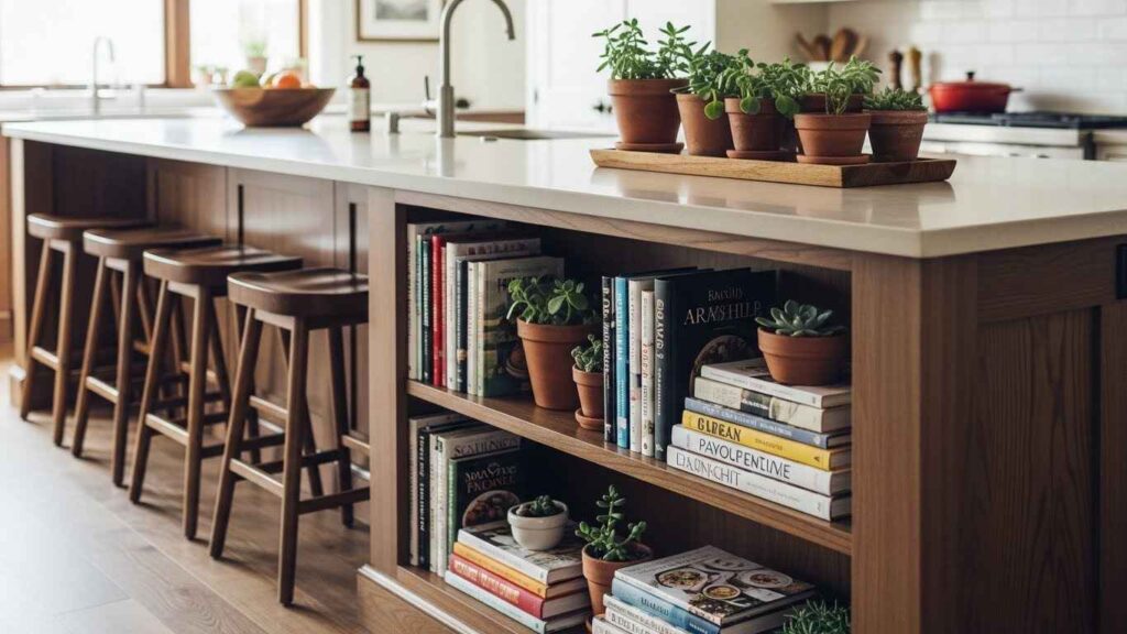 Integrated Bookshelf for a Library Vibe