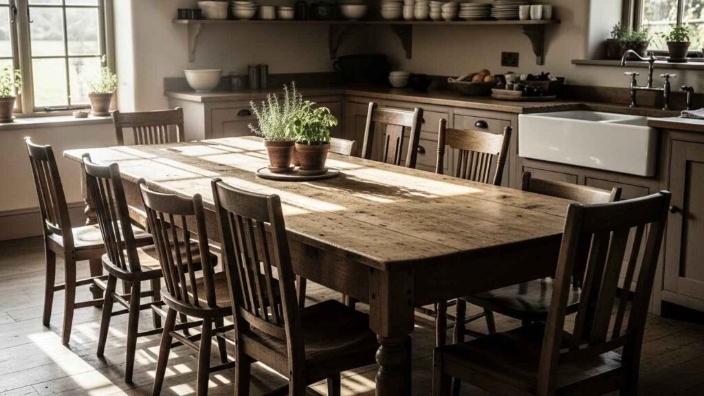 Repurposed Vintage Table as an Island