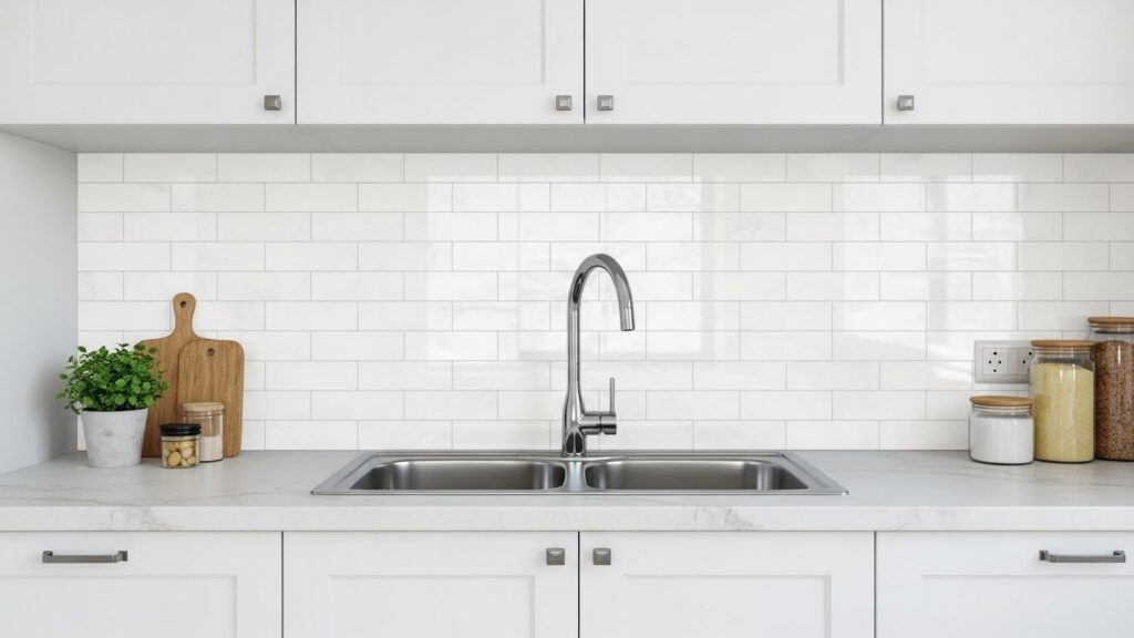 Stick-on Tile Backsplash