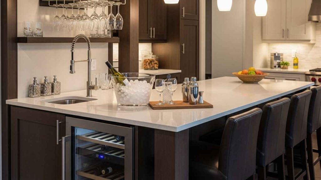 The All-in-One Island with a Built-In Bar