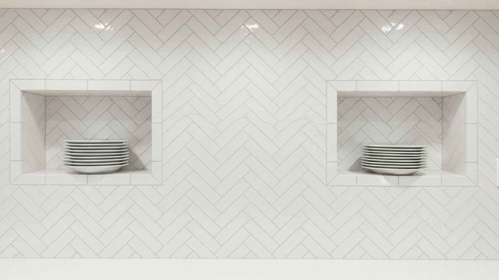 Herringbone Tile with Integrated Niches