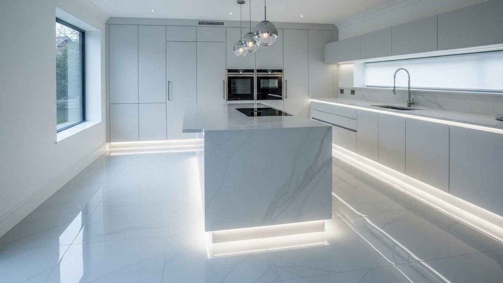 High-Gloss Flooring Reflections