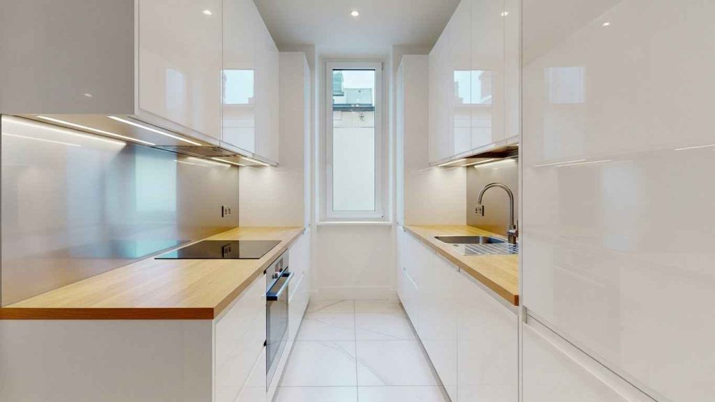 High-Gloss for Small Kitchen Spaces