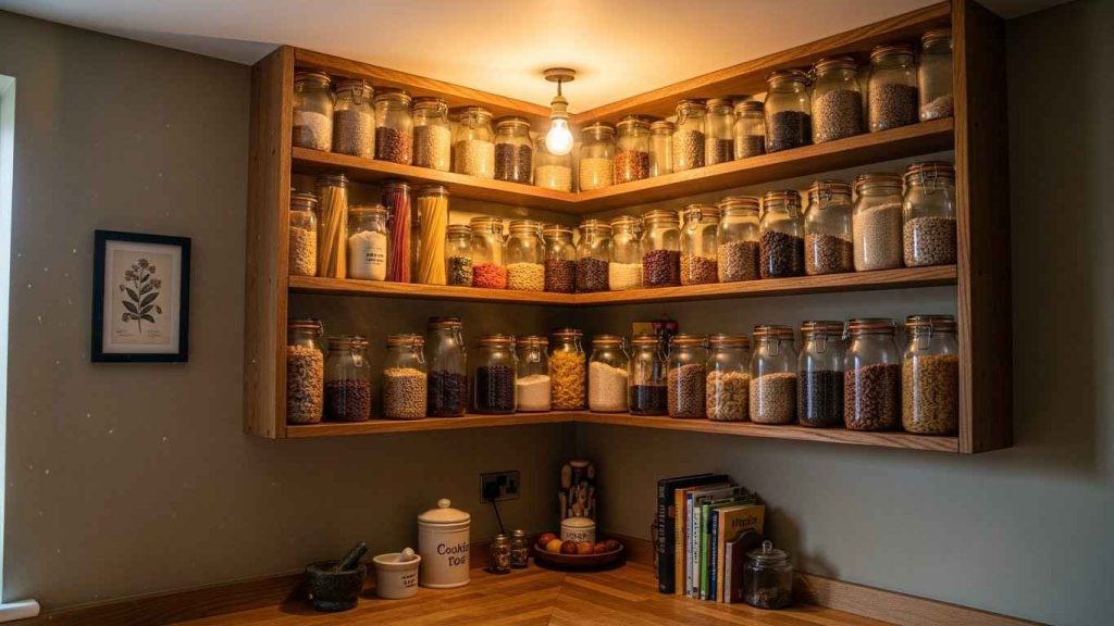 Install a Corner Shelf Unit on the Ceiling