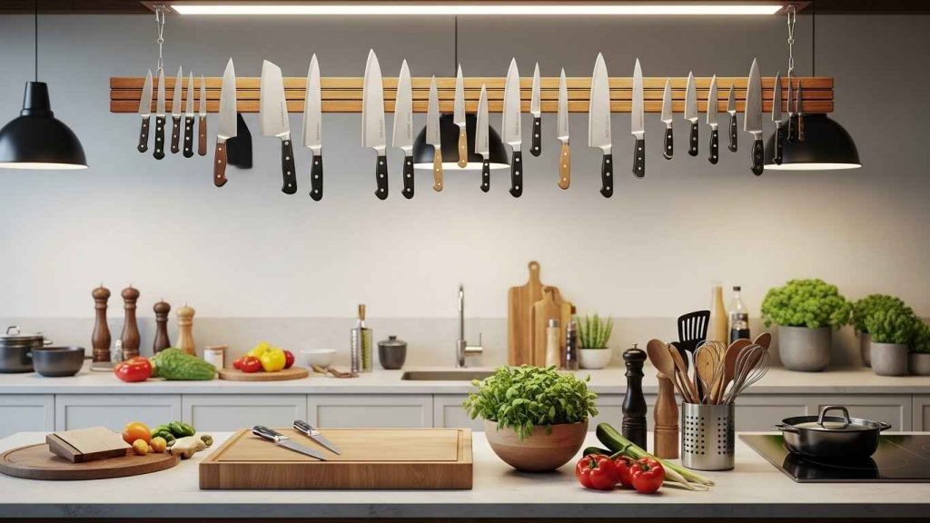 Mount a Magnetic Knife Strip Overhead