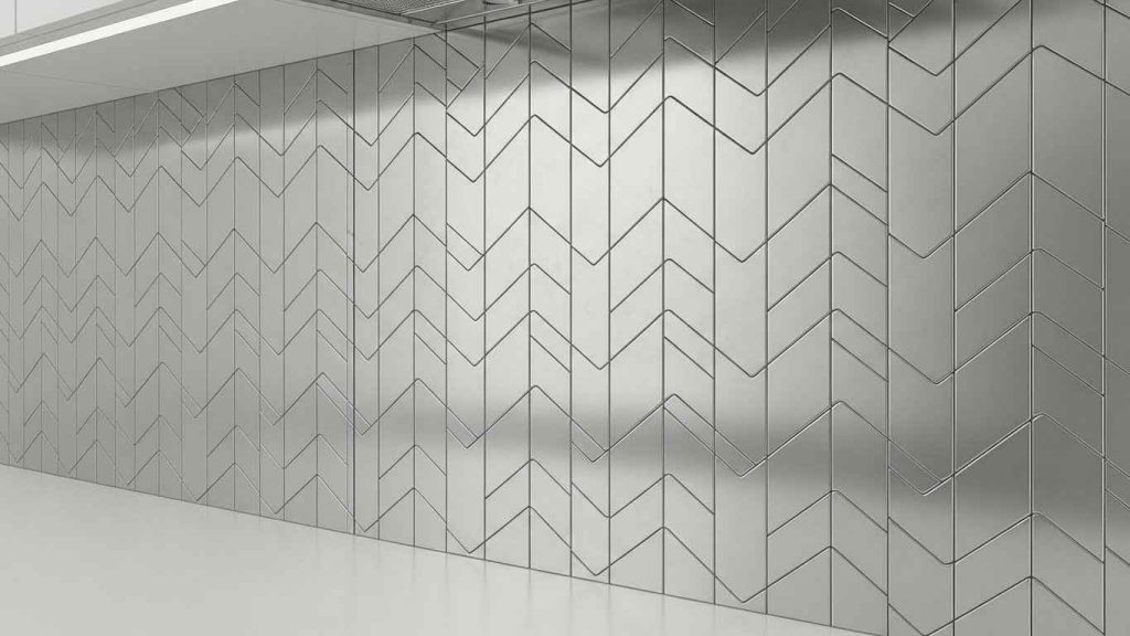 Stainless Steel Chevron Pattern