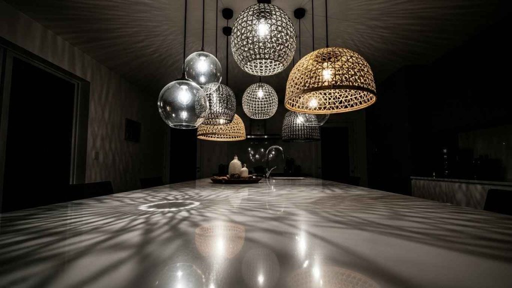 Statement Lighting Over White