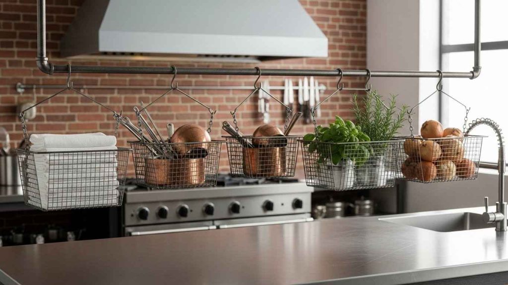 Suspend Baskets with S-Hooks and Chains