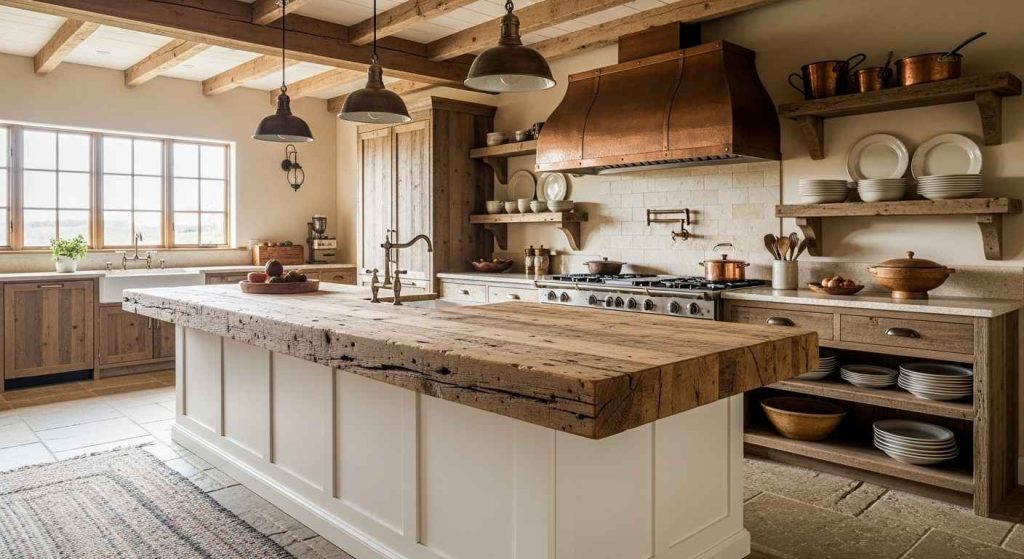 Textural Contrast with Reclaimed Wood