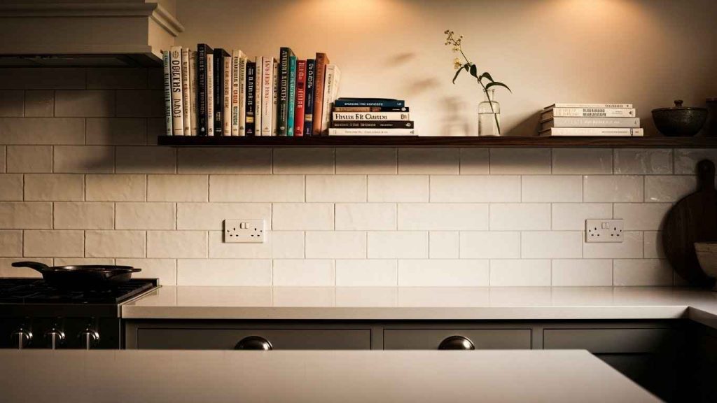 The Classic Subway Tile and Shelf Pairing