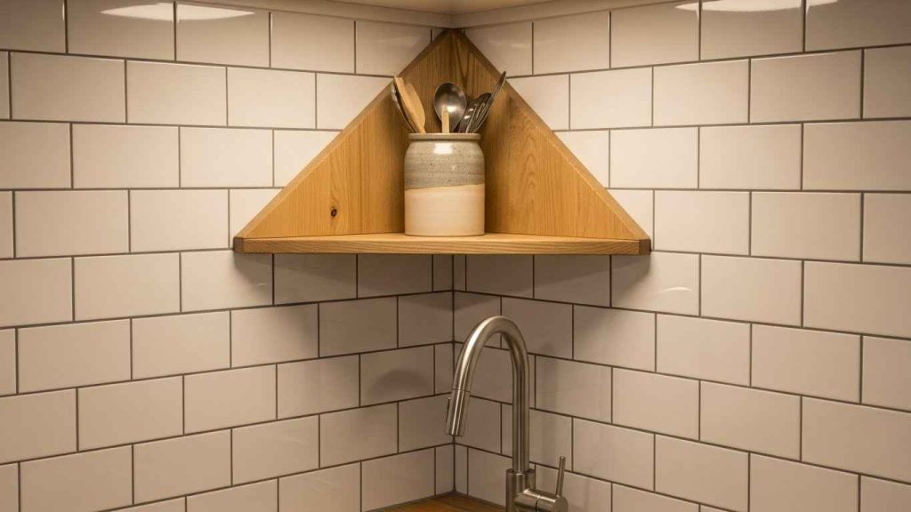 The Corner Shelf Backsplash Solution