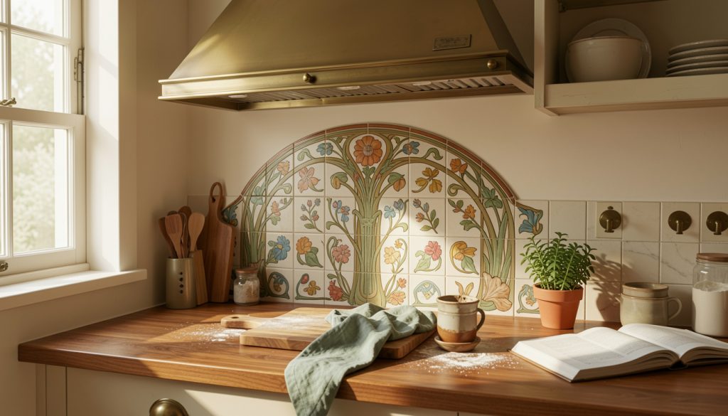 17 Art Nouveau Kitchen Backsplashes That Make Tile Feel Like Jewelry