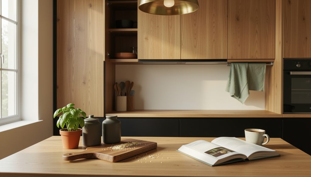 11 Modern Asian Kitchen Cabinets With Sleek Wood and Hidden Storage