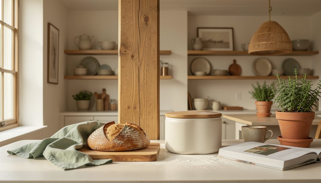 How to Decorate the Beam Between Your Kitchen and Living Room
